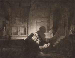 Innenansicht: Zwei Frauen und ein schlafendes Kind von Dominique Vivant Denon