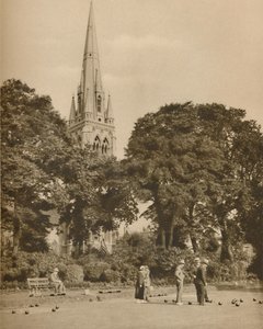 Stoke Newington im Sommer: Der Bowling Green im Clissold Park, ca. 1935 von Donald McLeish