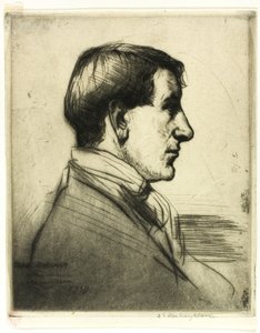 Drypoint Nummer Vier: Porträt von Donald Shaw MacLaughlan