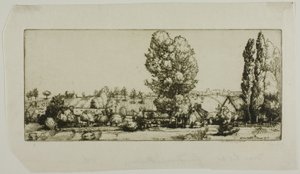 Landschaft, Poigny von Donald Shaw MacLaughlan
