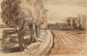 Landschaft mit Weidenbäumen