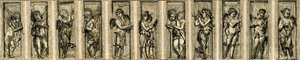 Putten, Bronzerefliefs von Donatello (1386-1466), Basilika des Heiligen Antonius von Padua, Padua, Venetien, Italien von Donatello