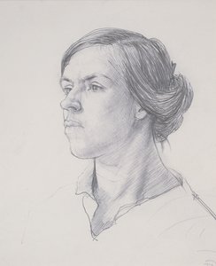 Kopf einer jungen Frau, ca. 1914 von Dora Carrington