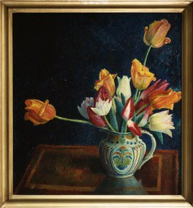 Tulpen in einem Staffordshire Krug von Dora Carrington