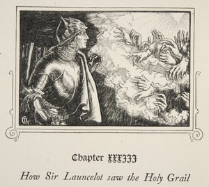 Wie Sir Launcelot den Heiligen Gral sah, Illustration aus 