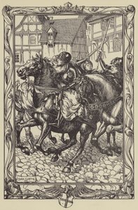 Stürmte auf die erstaunte Menge