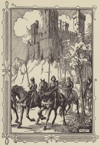Sir Galahad in der Abtei von Dora Curtis