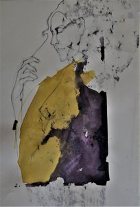 Abstrakte goldene Frau