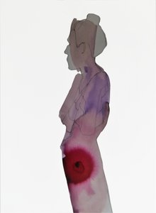 Abstrakte rote Figur von Doris Schmitz
