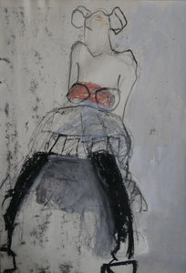 Abstrakter sitzender Tänzer von Doris Schmitz
