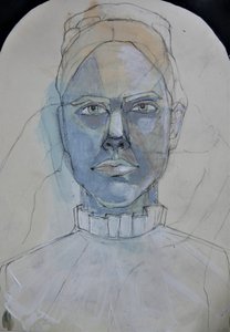 Blaue Töne Porträt
