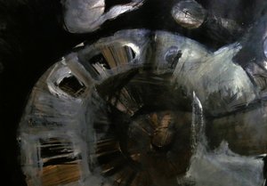 Dunkle abstrakte Spirale