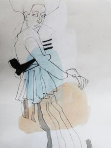 Elegante Modeskizze