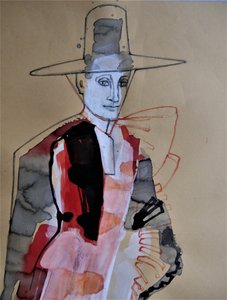 Elegante Figur mit Hut