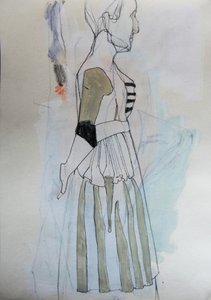 Elegante Profilschizze