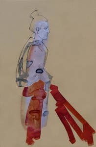 Fließende Rote Figur