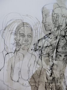 Geschichtete menschliche Figuren