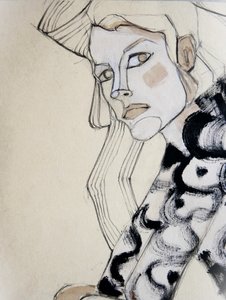 Nachdenkliche Modefigur von Doris Schmitz