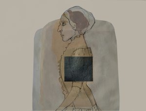 Nachdenkliche Frau Profil