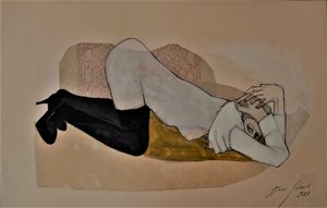Liegende Frau