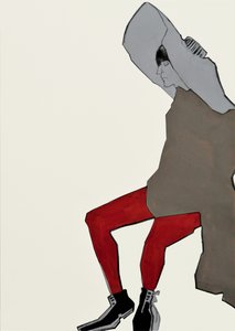 Figur in roten Strumpfhosen