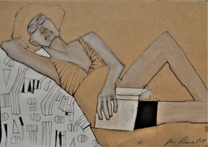 Entspannte Frau beim Lesen