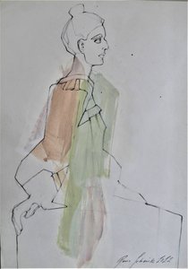 Stilisiertes Frauenprofil
