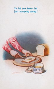 Butter, die entlang schabt