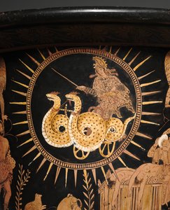Detail von einer rotfigurigen Lekythos