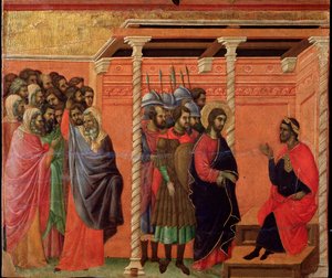 Jesus vor Pontius Pilatus von Duccio di Buoninsegna