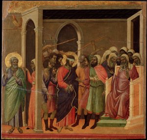 Jesus verspottet. Maestà-Altarbild