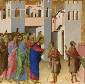 Die Heilung des blind geborenen Mannes (ca. 1308-1311) von Duccio di Buoninsegna