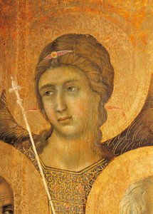 Maestà des Duccio Altarbildes im Dom von Siena (Detail) von Duccio di Buoninsegna