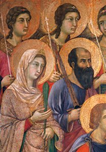 Maestà des Duccio Altarbildes im Dom von Siena (Detail)