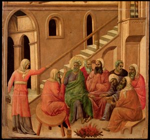 Die Verleugnung des Petrus von Duccio di Buoninsegna