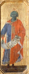 Salomon (Detail) aus der Predella des Maestà-Altars von Duccio im Dom von Siena