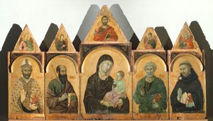 Die Heilige Jungfrau mit dem Christuskind und den Heiligen Augustinus, Paulus, Petrus und Dominikus (oder Polyptychon Nr. 28)