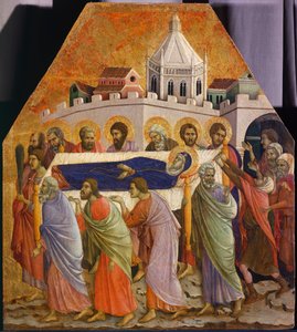 Das Begräbnis von Maria (Detail) von Duccio di Buoninsegna