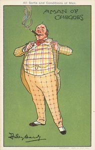 Ein Mann mit Schecks: Ein wohlhabender Mann im karierten Anzug von Dudley Hardy