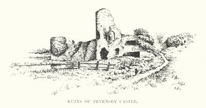 Ruinen von Pevensey Castle