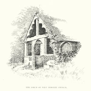 Die Veranda der West Horsley Kirche von Duncan Moul