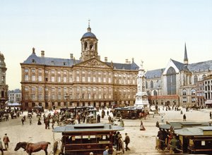 Der Königliche Palast in Amsterdam vom Dam-Platz