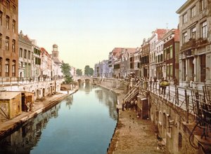 Blick auf den Oudegracht in Utrecht