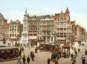 Blick auf den Dam-Platz in Amsterdam von Dutch Photographer