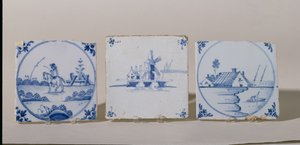 Delfter Fliesen, ca. 1750-1800 von Dutch School