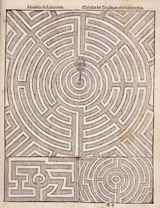 Entwürfe für Labyrinthe, aus Der niederländische Gärtner von Johann van der Groen, veröffentlicht 1699 von Dutch School