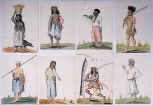 Zeichnung aus einem Album von Einheimischen aus Brasilien, Afrika, Persien und Ostindien von Dutch School