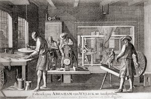 Fabrik von Abraham van Wylick, Amsterdamer Seidenindustrie, aus 