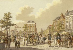Blumenmarkt, Rotterdam, 1807 von Dutch School