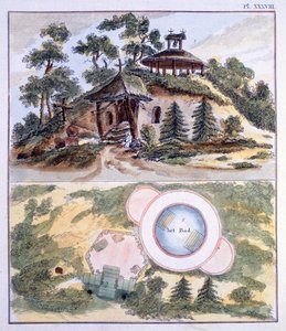 Gartendekorationen, aus Magazine of Garden Gems von G. van Laar, veröffentlicht 1802